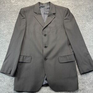 Givenchy 2-Piece Blazer & Pants Suit Men 42 Charcoal Gray Pinstripe Professional